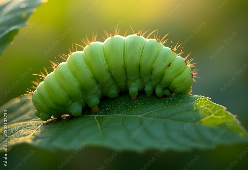 Fototapeta premium Soft Morning Light on Resting Caterpillar