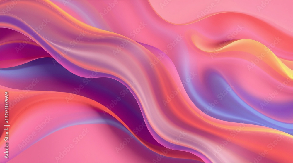 Obraz premium This vibrant illustration features a dynamic flow of colors, blending together seamlessly to create an ethereal atmosphere.