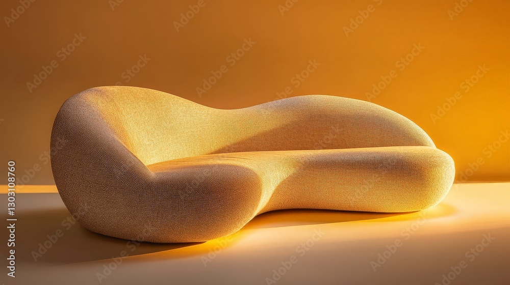 Futuristic Crescent-Shaped Luxury Sofa Design