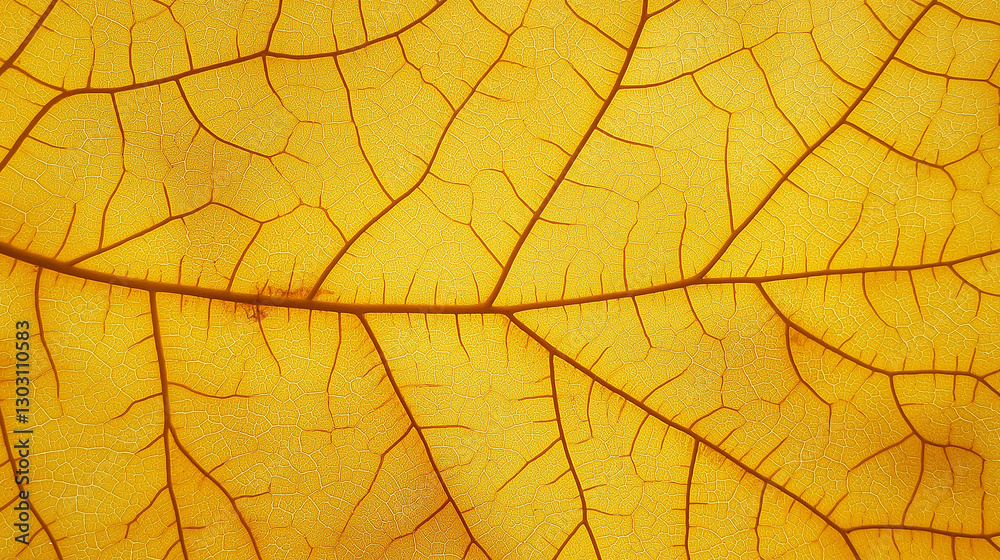 Obraz premium High-resolution macro photography showcasing vibrant yellow leaves with intricate textures against a light gray background. Perfect for nature-inspired designs and seasonal themes.