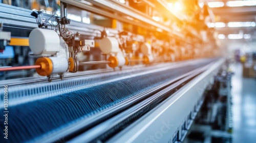 Advanced Textile Manufacturing Process on Automated Production Line