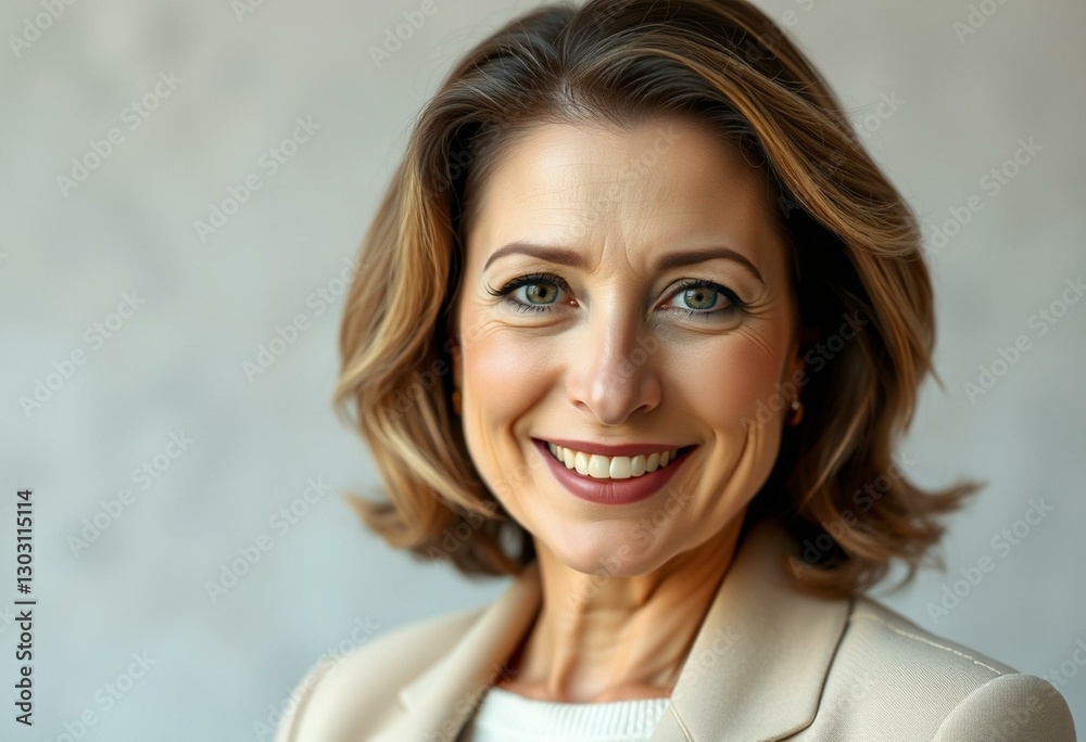 Portait of a charming middle-aged woman