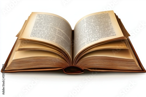 Open book isolated on transparent background on white background.