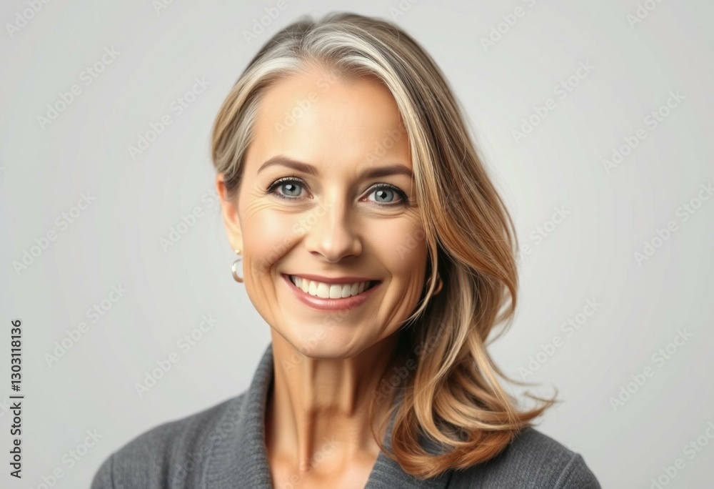 Obraz premium Portrait of a charming middle-aged woman