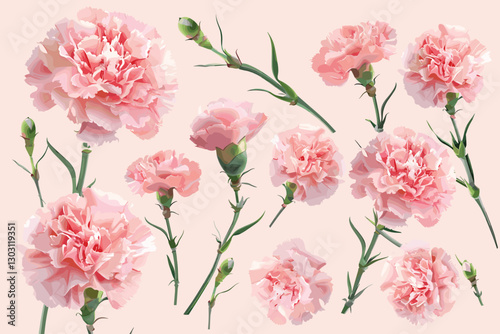 Watercolor vector floral arrangements with pink rose, peony flowers and leaf elements for wedding invitation, greeting card, romantic decoration
