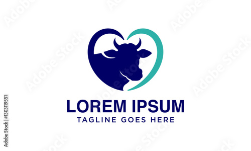premium cow love logo