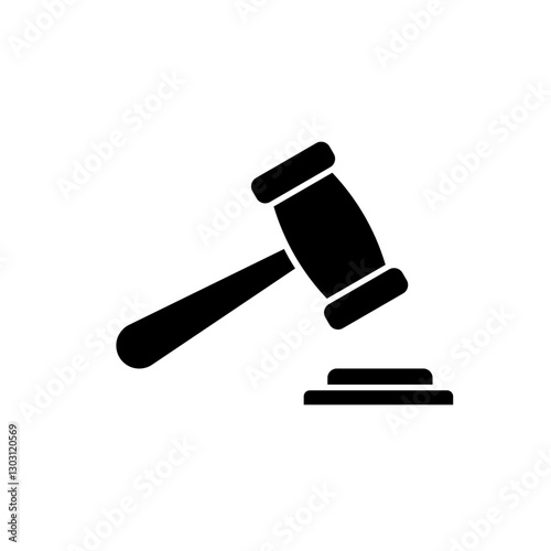 auction, bidding, gavel - vector icon