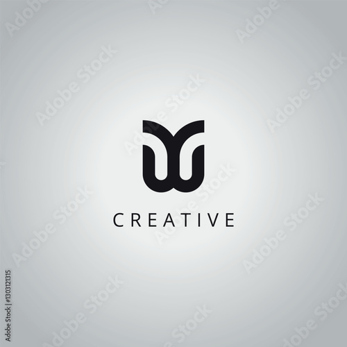 Initial Unique Letter WY YW Business Logo Design Vector Template.