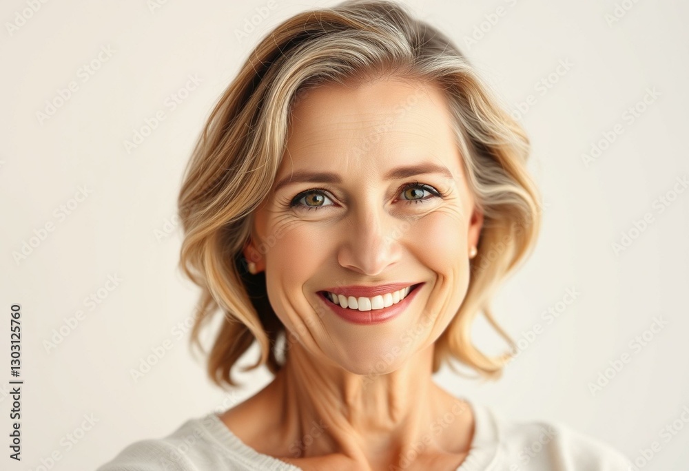 Portait of a charming middle-aged woman Portait of a charming middle-aged woman