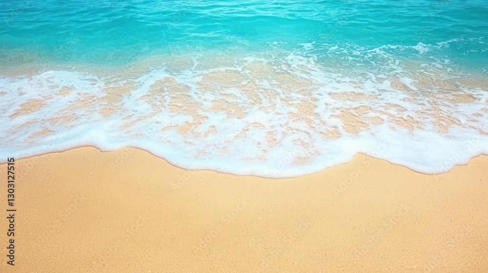 Soft ocean waves lapping on a sandy beach Soft ocean waves lapping on a sandy beach