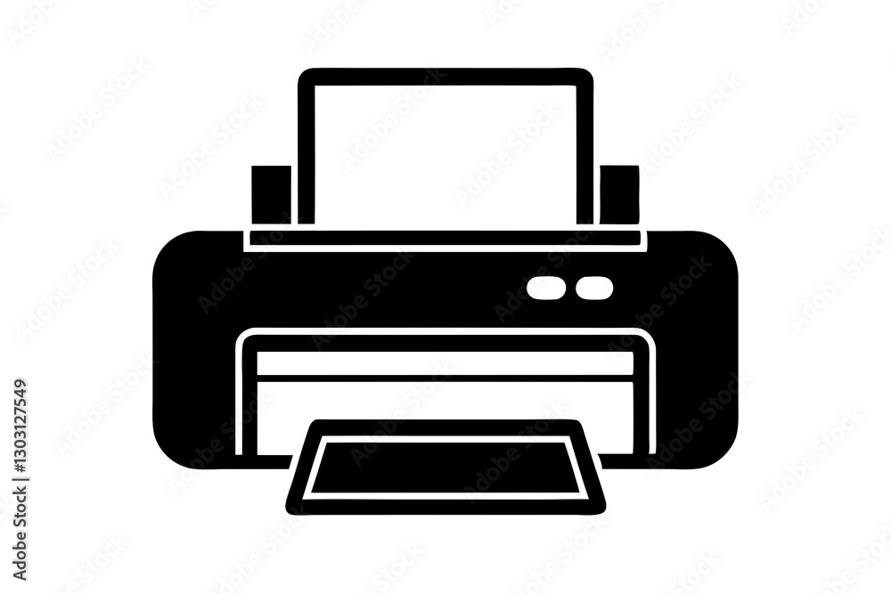 Desktop Printer Icon – Flat Design for Apps and Web Desktop Printer Icon – Flat Design for Apps and Web