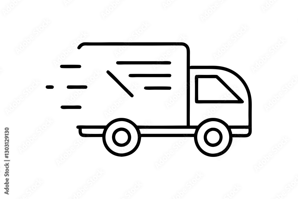 Fast Delivery Time Icon | Express Shipping Line Art | SVG Vector Fast Delivery Time Icon | Express Shipping Line Art | SVG Vector