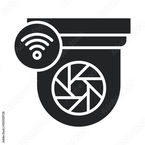 Cctv Icon Glyph Style. Vector Illustration For Graphic Design