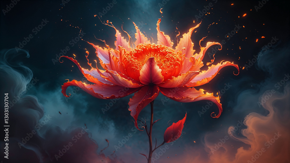 A mesmerizing fantasy flower with fiery petals glowing against a dark, moody background. Perfect for digital art, wall prints, and surreal compositions.
A mesmerizing fantasy flower with fiery petals glowing against a dark, moody background. Perfect for digital art, wall prints, and surreal compositions.