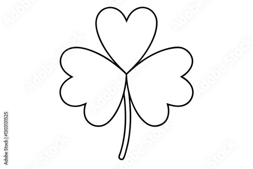 Good Luck Four-Leaf Clover Flat Icon for Apps and Websites - SVG Vector Graphic

