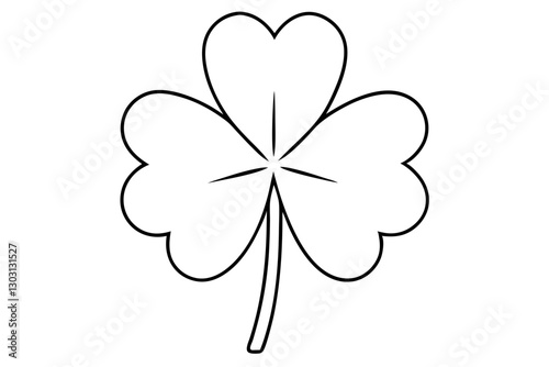 Good Luck Four-Leaf Clover Flat Icon for Apps and Websites - SVG Vector Graphic

