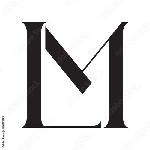 Initial LM or ML vector logo design for luxury and startup. 標誌設計, ロゴデザイン, Diseño de logotipo