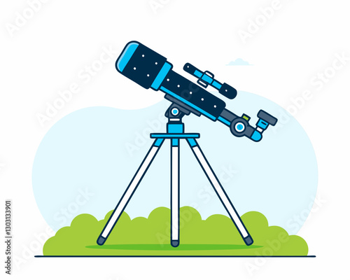 A professional telescope mounted on a tripod