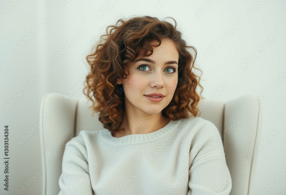Naklejka premium Whimsical dreamer portrait with soft lighting