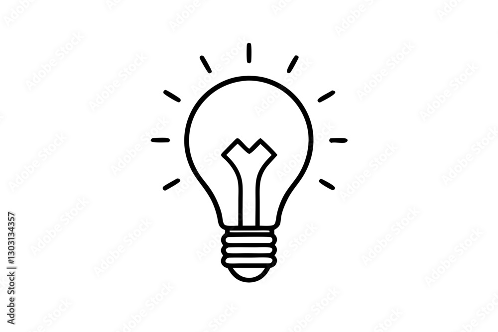 Lightbulb Icon | Idea & Innovation Line Art | SVG Vector Lightbulb Icon | Idea & Innovation Line Art | SVG Vector