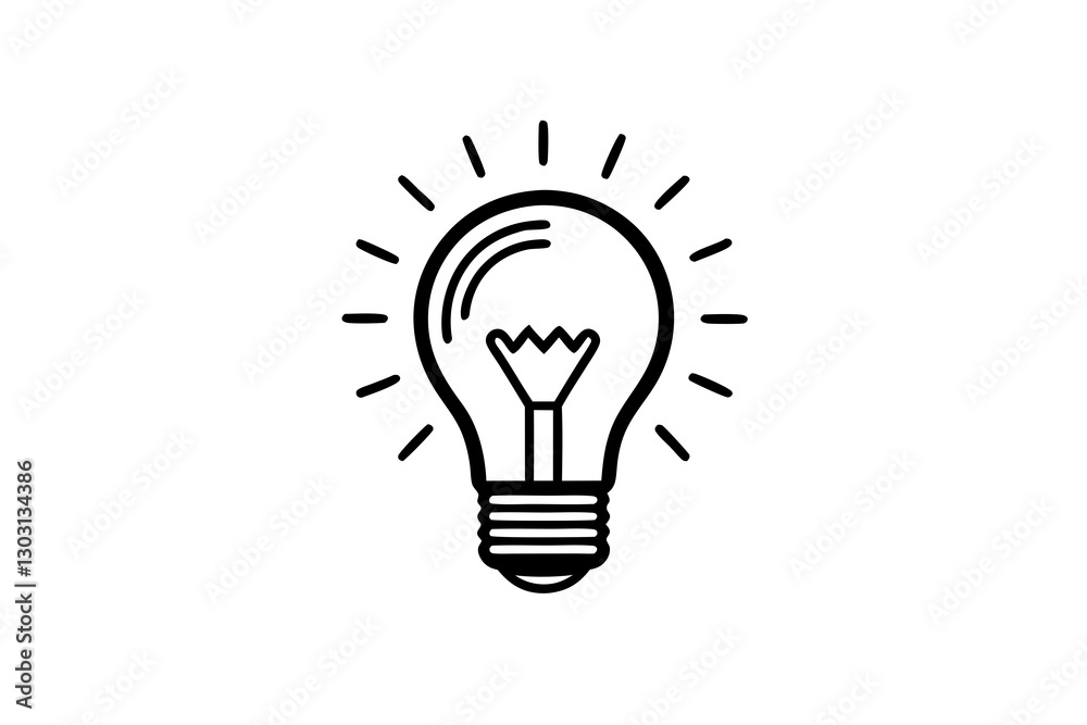 Lightbulb Icon | Idea & Innovation Line Art | SVG Vector Lightbulb Icon | Idea & Innovation Line Art | SVG Vector