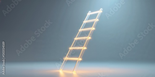 Glowing Corporate Ladder to Career Growth and Leadership Opportunity