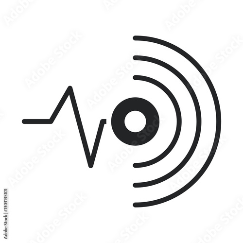 Sensor Icon Glyph Style. Vector Illustration For Graphic Design