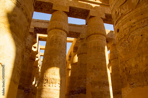 beautiful scene of the karnak temple luxor egypt	