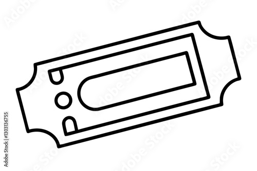 Vintage Movie Ticket Stub | Theater Admission Pass | SVG Vector