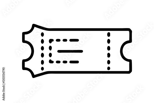 Vintage Movie Ticket Stub | Theater Admission Pass | SVG Vector
