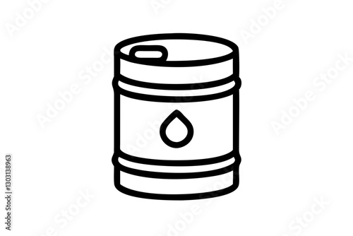 Oil Drum Container Barrel Flat Icon for Apps and Websites


