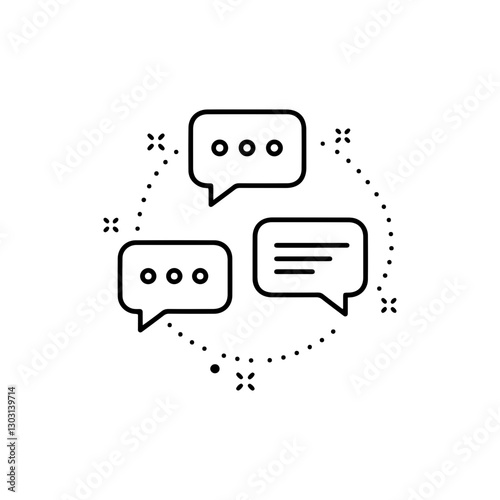 Communication Skills Icon – A Symbol Representing Effective Communication, Speaking, and Listening Skills