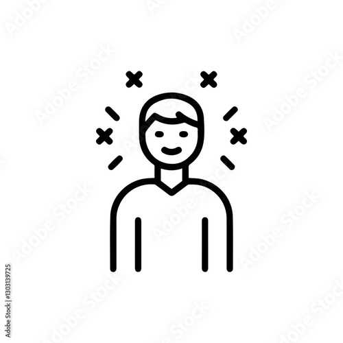 Confidence Boost Icon – Motivational Symbol for Personal Growth, Empowerment, and Self-Confidence