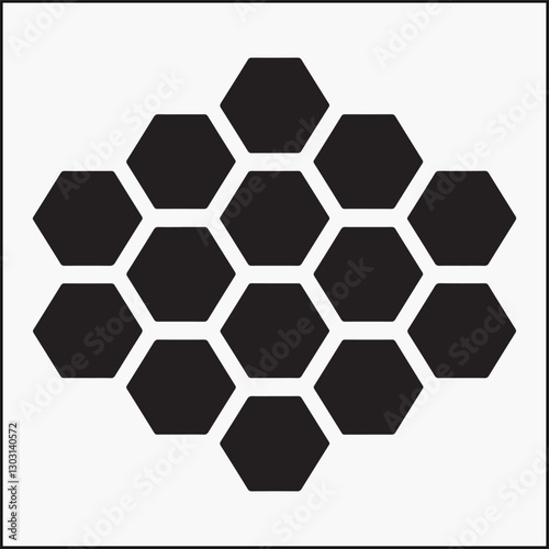 vector illustration of a honeycomb silhouette