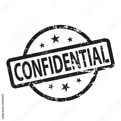 Confidential black rubber stamp vector illustration design background