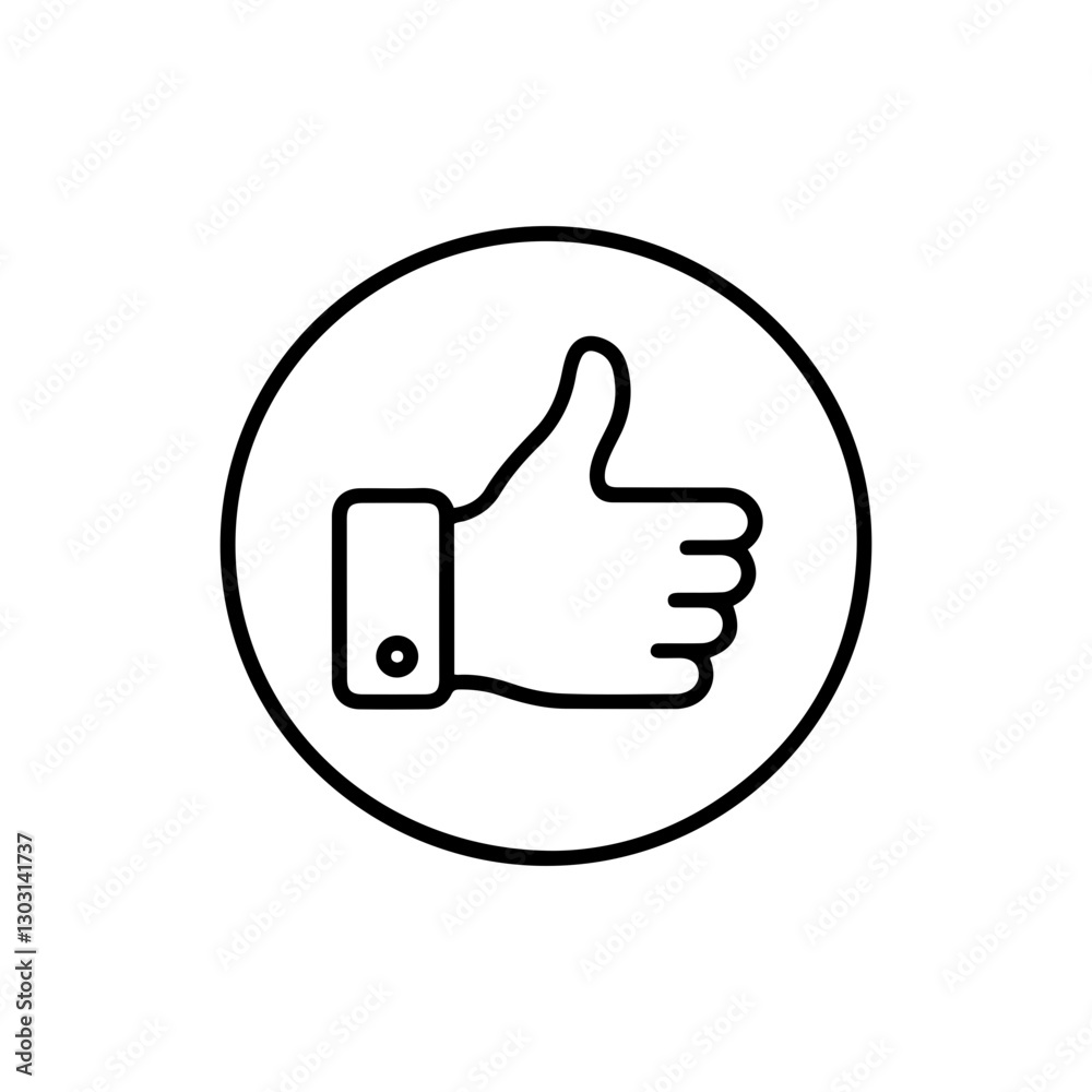 Thumbs Up Badge Icon – Recommendation, Quality Assurance, and Positive Endorsement Thumbs Up Badge Icon – Recommendation, Quality Assurance, and Positive Endorsement