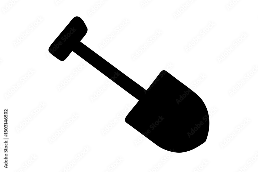 Flat Shovel Icon – Digging and Construction Tool Vector Flat Shovel Icon – Digging and Construction Tool Vector