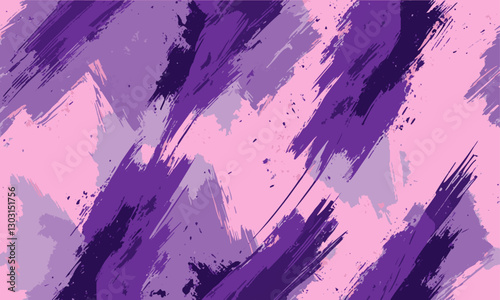 Modern vector style artwork featuring a background of rough, thick brushstrokes in blue and pink, creating a textured and dynamic design, easily editable.