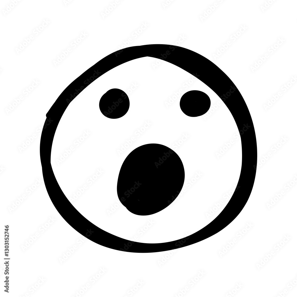 SKETCH OF FACE EMOJI EMOTIVON | FLAT ICON SKETCH OF FACE EMOJI EMOTIVON | FLAT ICON