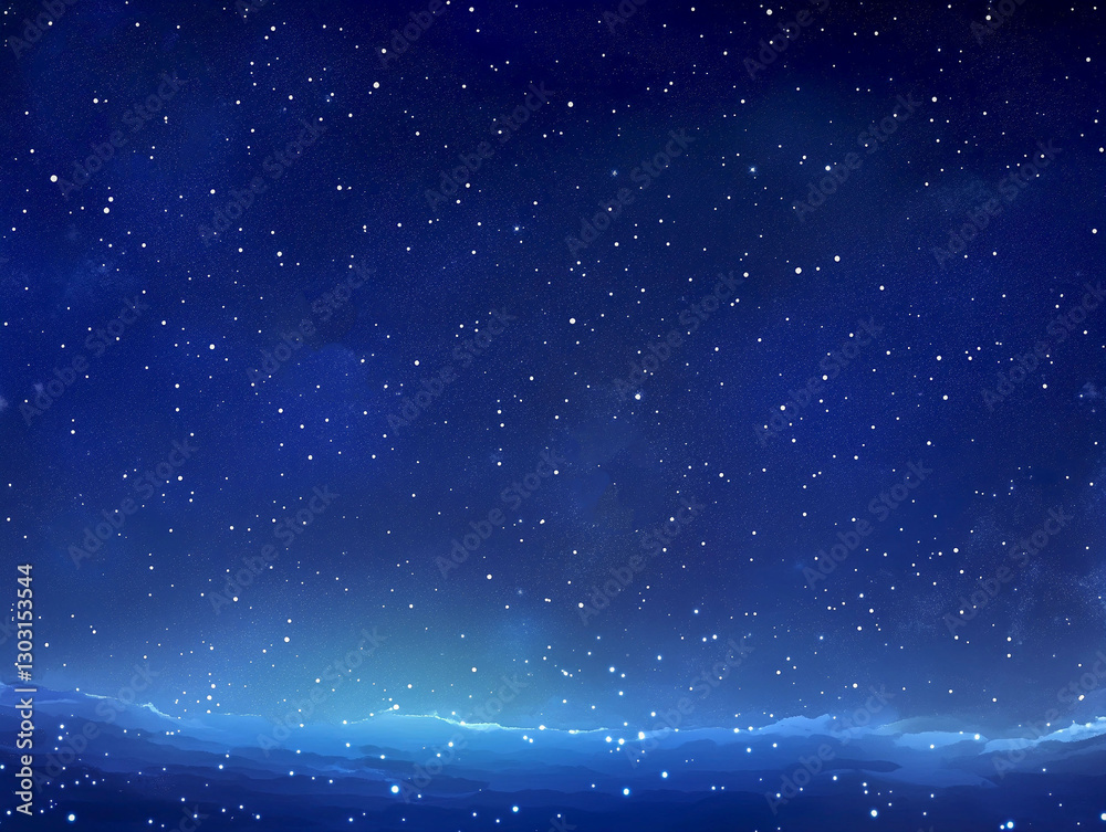 Fototapeta premium A breathtaking view unfolds in the depths of the universe, showcasing a brilliant blue galaxy filled with shimmering stars. The vastness speaks of cosmic wonder and beauty