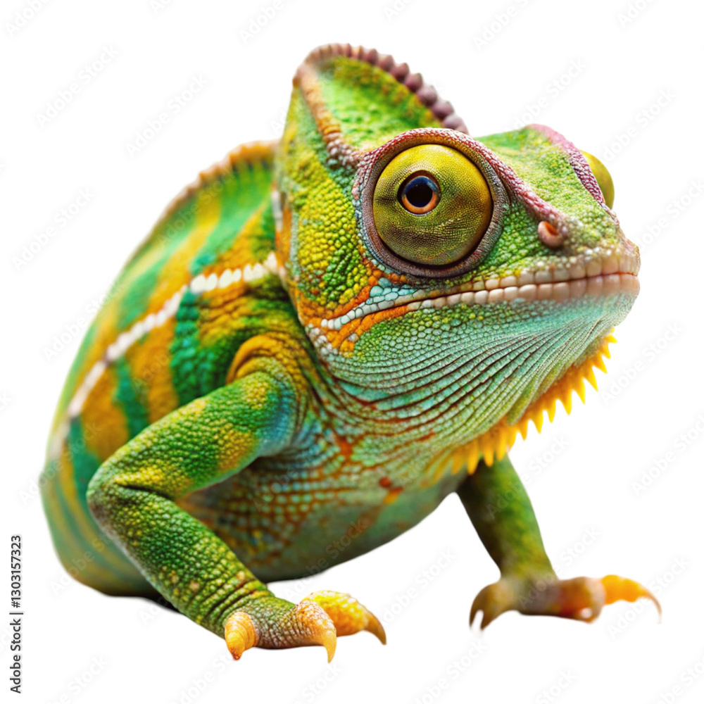 Obraz premium chameleon isolated on white background