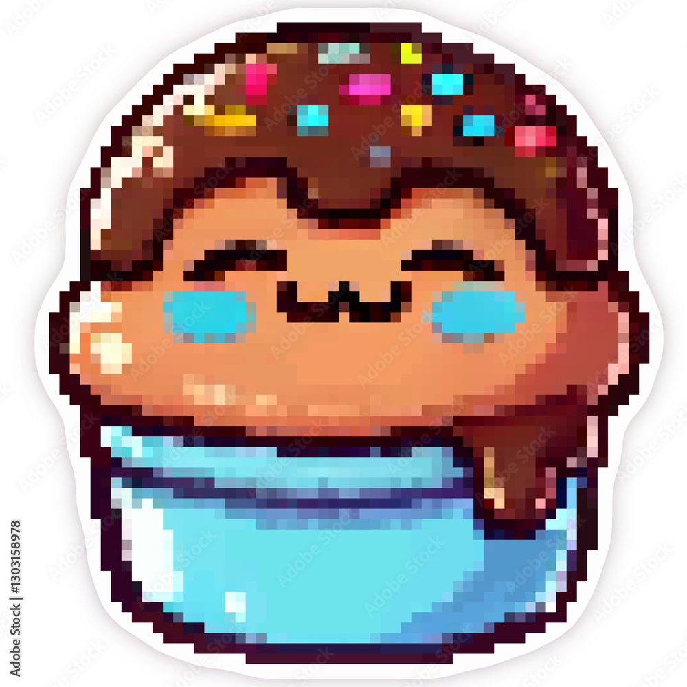 Fototapeta premium PIXEL SOUFFLE STICKER