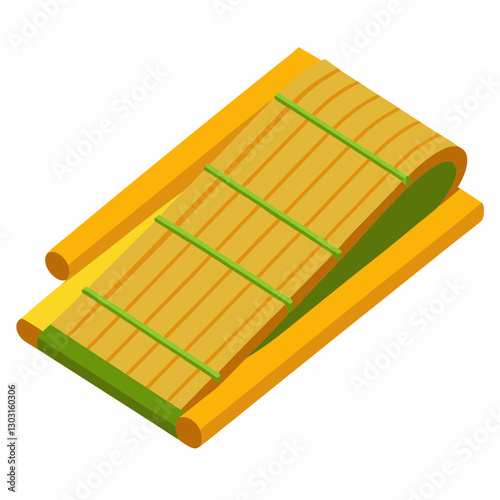 angled bamboo sushi rolling mat