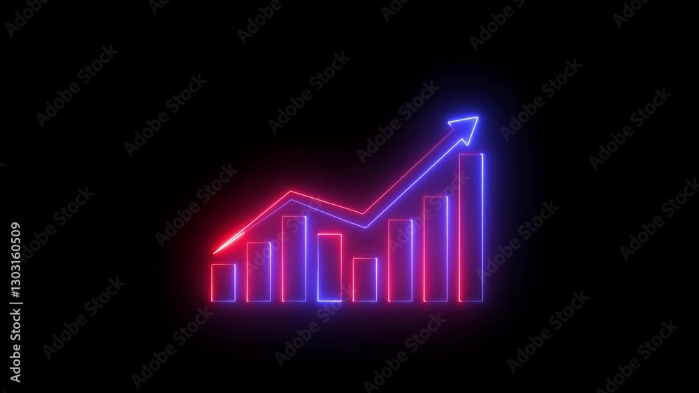 Neon business graph animation increased. 12 graph bar animation increased. 12 month increased graph of success business. Neon Business Graph Chart neon line Icon Animation black background. Neon business graph animation increased. 12 graph bar animation increased. 12 month increased graph of success business. Neon Business Graph Chart neon line Icon Animation black background.