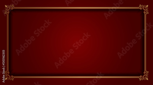 floral frame with gold mandala decoration