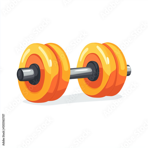 Bright orange dumbbells with a compact design, perfect for strength training and home workouts