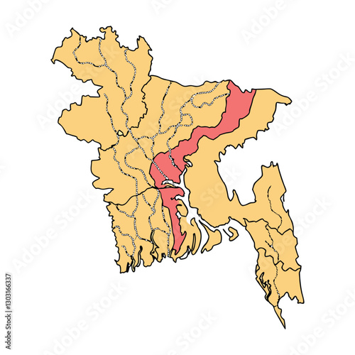 Bangladesh country map