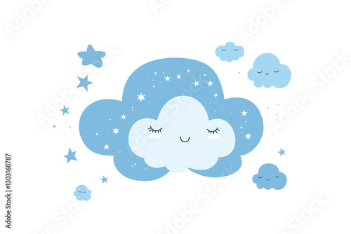 Pop art comic background with cloud and star. Cartoon Vector Illustration
