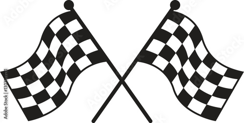 crossed checkered flag racing flag motorbike racing flag car racing flag