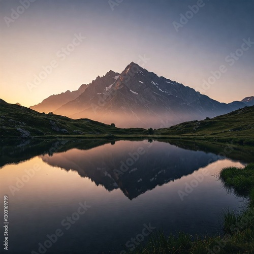 sunrise in the mountains